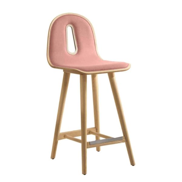 Gotham Woody Bar Stool DeFrae Contract Furniture Pink