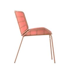 Grid Side Chair DeFrae Contract Furniture Skin Chair by TrabA Pink Side