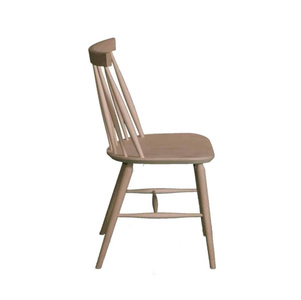 Henley Side Chair Spindle Back Wood Cottage Chair DeFrae Contract Furniture Side View