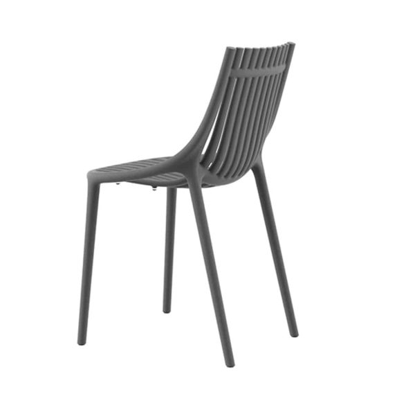Ibiza Side Chairs Vondom DeFrae Contract Furniture Black Side View