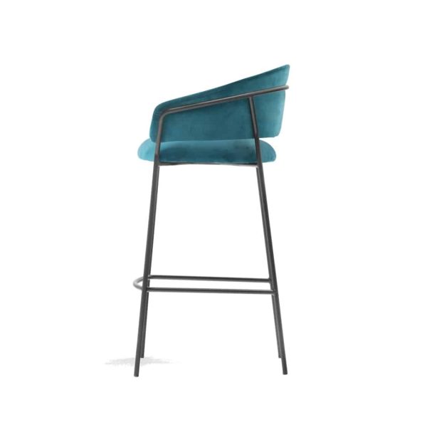 Jazz Bar stool with brass tubing Pedrali available from DeFrae Contract Furniture Blue
