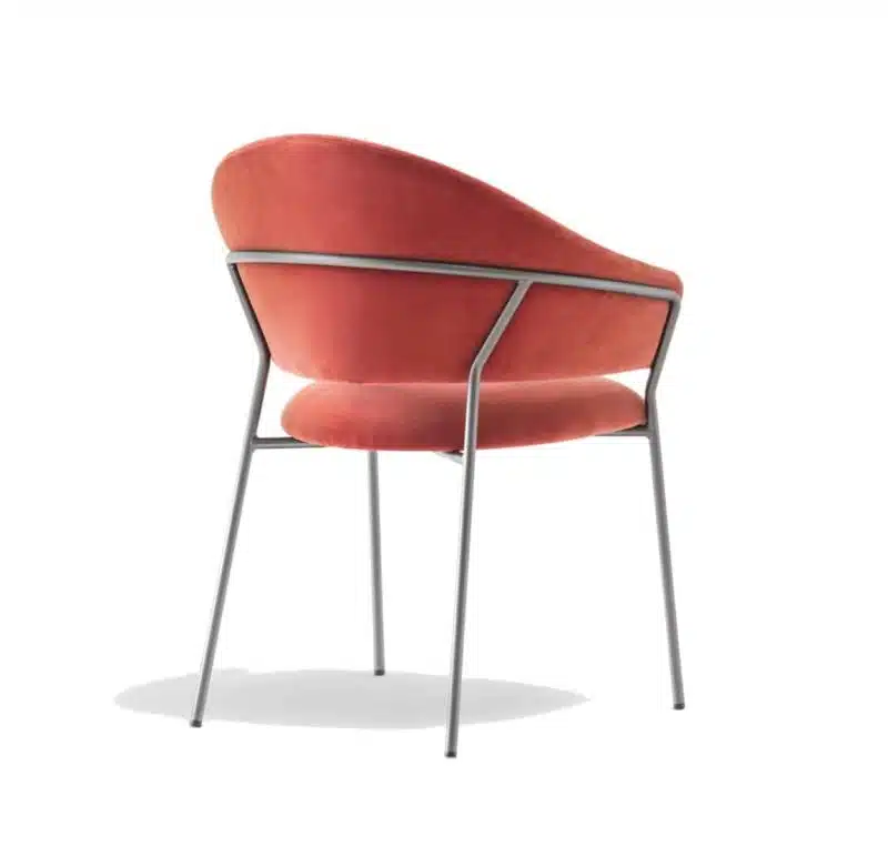 Jazz Chair with metal tubing Pedrali at DeFrae Contract Furniture pink