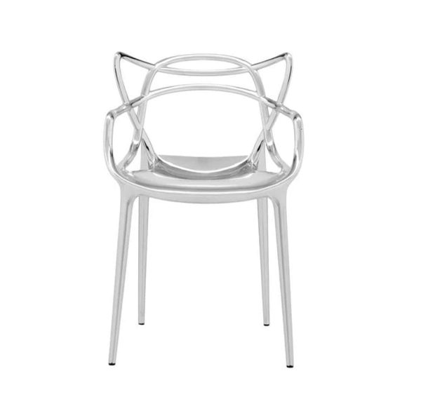 Masters chair Metallic Chrome by Kartell available from DeFrae Contract Furniture Outside furniture Silver