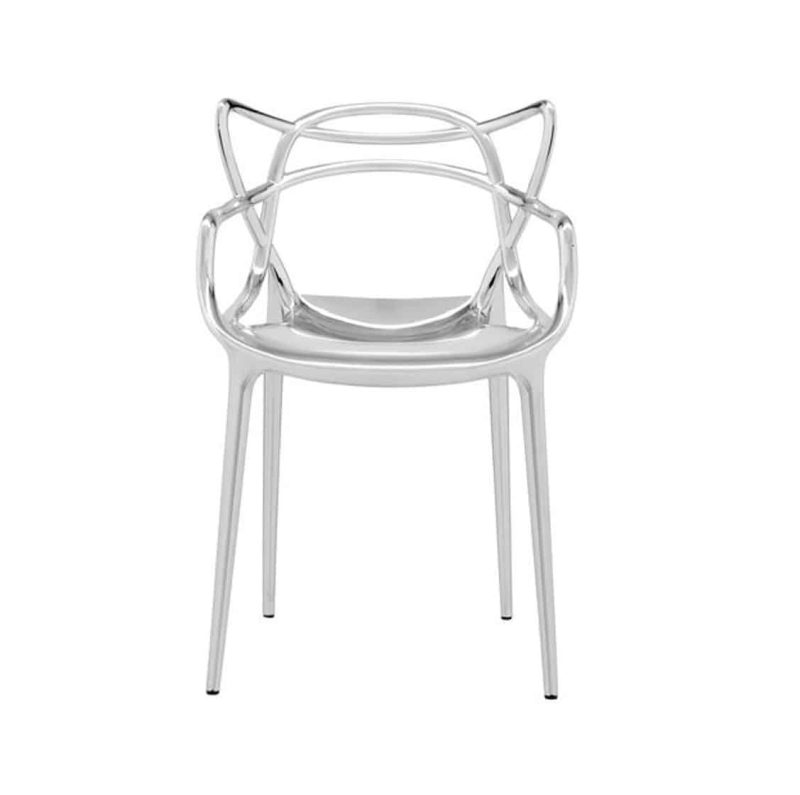 Masters chair Metallic Chrome by Kartell available from DeFrae Contract Furniture Outside furniture Silver