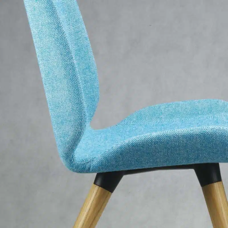 Keel side chair with wooden frame DeFrae Contract Furniture Close Up