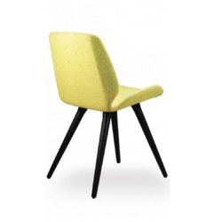 Keel side chair with wooden frame DeFrae Contract Furniture Mustard Yellow