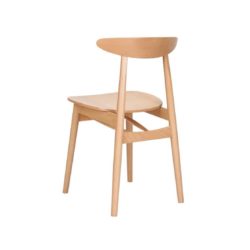 Kitty Side Chair Wood Chair With Curved Back Rest DeFrae Contract Furniture Back View
