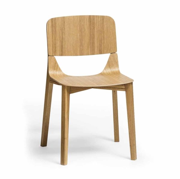 Leaf Side Chair Natual Wood Restaurant Chair Ton at DeFrae Contract Furniture