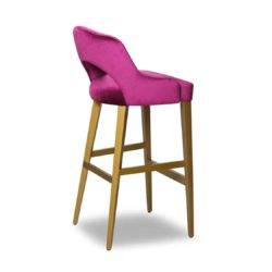 London Oval Wood Bar Stool Available From DeFrae Contract Furniture Pink Velvet