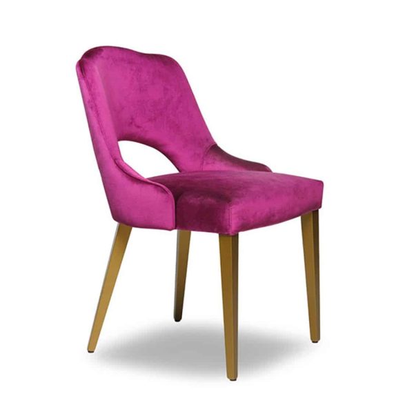 London Portobello Side Chair Available From DeFrae Contract Furniture Pink Velvet