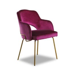 London Portobello Tube Armchair Available From DeFrae Contract Furniture Pink Velvet