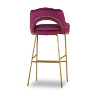 London Portobello Tube Bar Stool Available From DeFrae Contract Furniture Pink Velvet