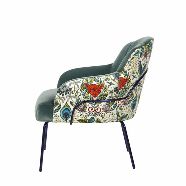 London Tube Lounge Chair Available From DeFrae Contract Furniture Patterned Fabric