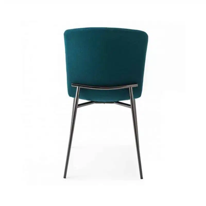 Love side chair Calligaris available from DeFrae Contract Furniture Gold Frame Green Velvet Quilted Back