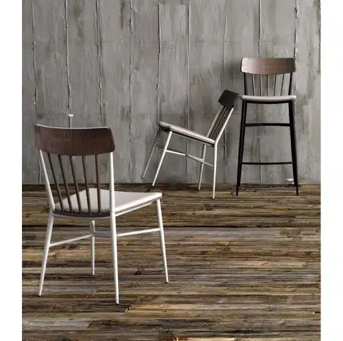 Naika Bar Stool and Side Chairs Spindle Back DeFrae Contract Furniture