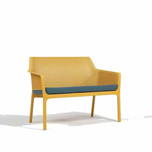 Net Bench DeFrae Contract Furniture Mustard Front