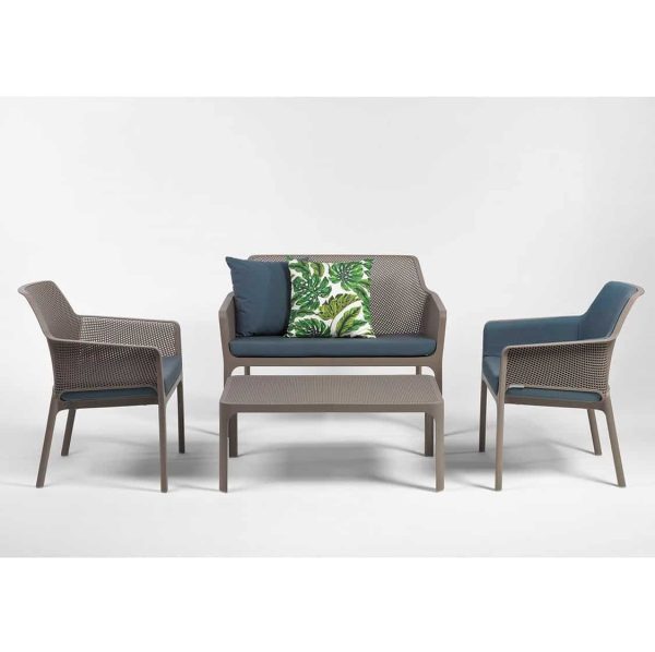 Net Bench DeFrae Contract Furniture Turtle Dove and Armchairs in Situ