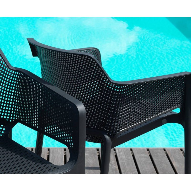 Nett Armchair Nardi DeFrae Contract Furniture Black In Situ Close Up