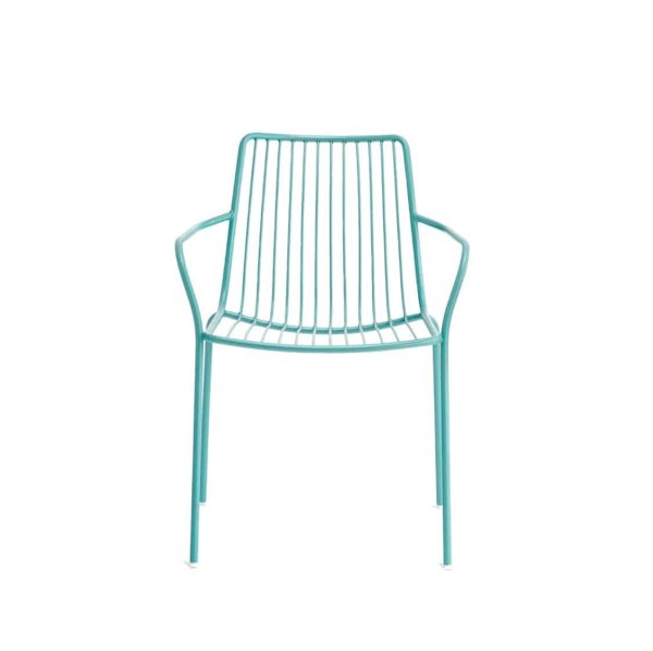 Nolita armchair 3656 Pedrali at DeFrae Contract Furniture Cyan Blue Front