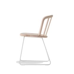 Nym Armchair 2850 Pedrali at DeFrae Contract Furniture Natural Sled Base Side View
