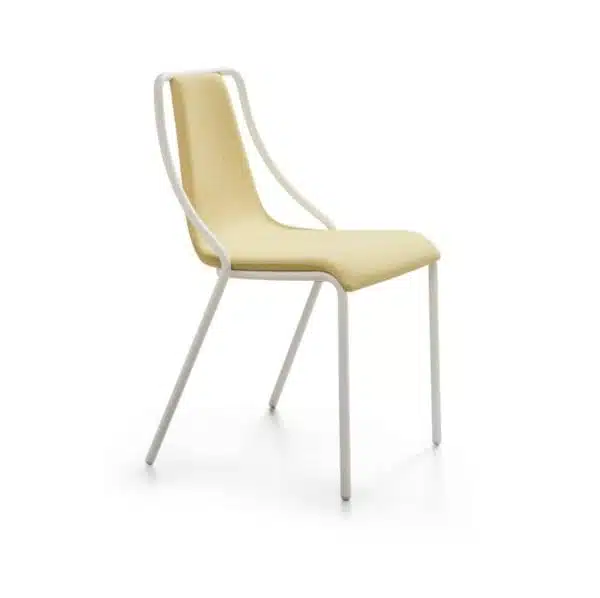 Ola Stackable Side Chair Midj available from DeFrae Contract Furniture Leather Upholstered Seat