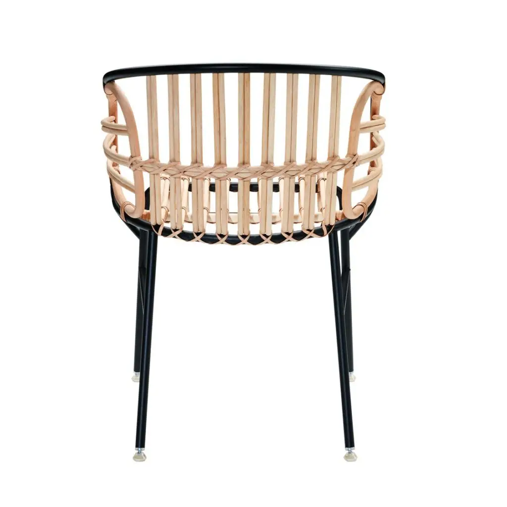 Raphia Armchair Horm Rattan Rope Weave DeFrae Contract Furniture Back View