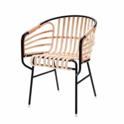 Raphia Armchair Horm Rattan Rope Weave DeFrae Contract Furniture Side View