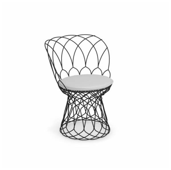 Re Trouve Side Chair by Emu DeFrae Contract Furniture Black with cushion