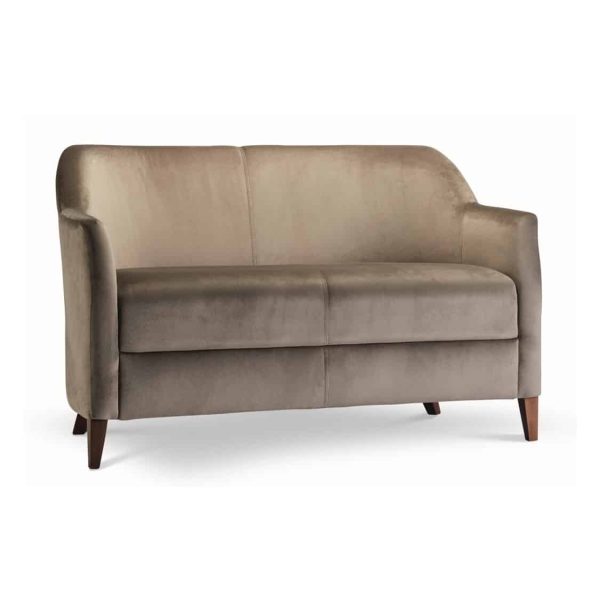 Rush 2 seater sofa with classic legs at DeFrae Contract Furniture