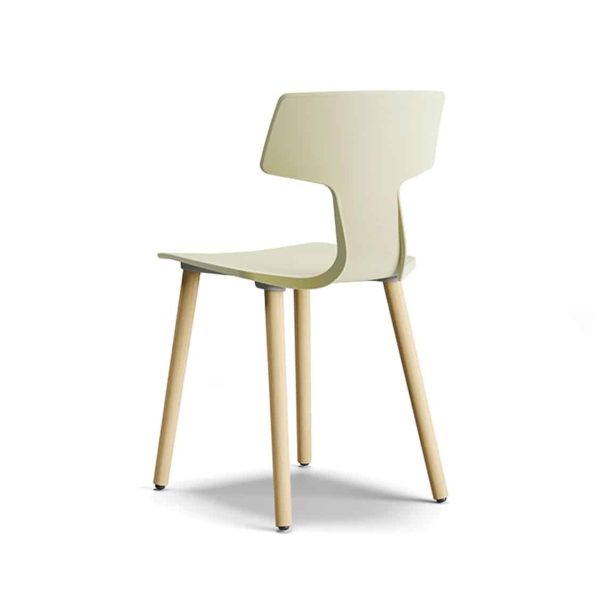 Tyler side chairs. Split Chairs Available at DeFrae Contract Furniture Stackable cream