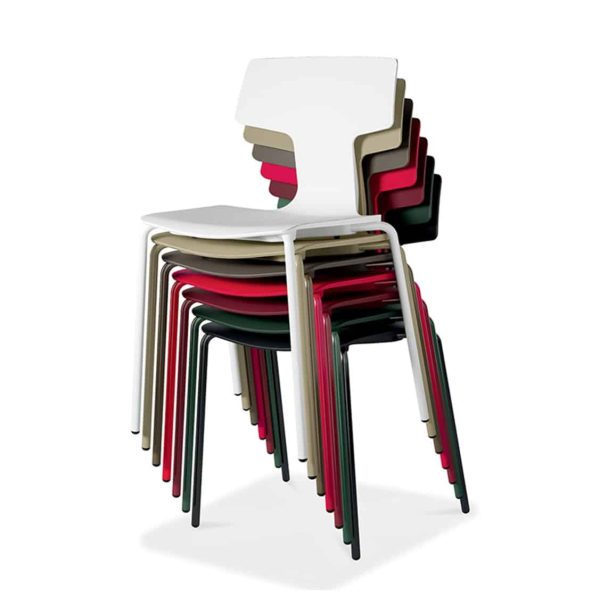 Split Chairs Available at DeFrae Contract Furniture for Outdoor Use Stackable Colours