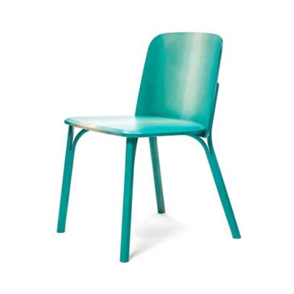 Split Side Chair from Ton at DeFrae Contract Furniture aqua