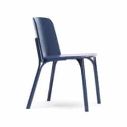 Split Side Chair from Ton at DeFrae Contract Furniture blue