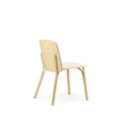Split Side Chair from Ton at DeFrae Contract Furniture natural back side view
