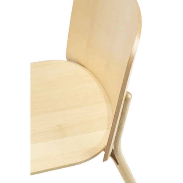 Split Side Chair from Ton at DeFrae Contract Furniture natural close up