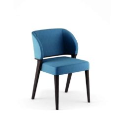 Tiempo Side Chair Time Accento DeFrae Contract Furniture Blue