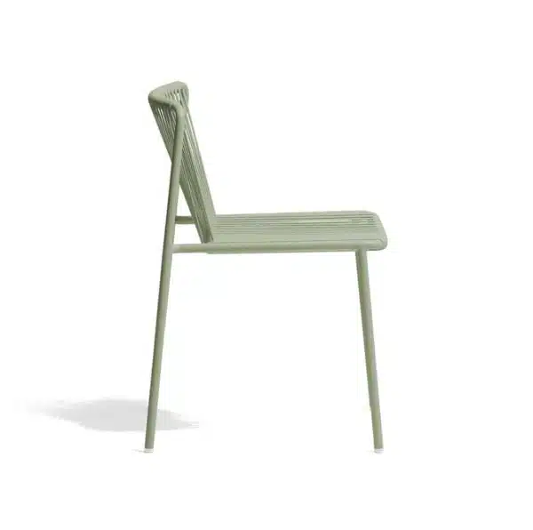 Tribeca Side Chair Pedrali available from DeFrae Contract Furniture Outside Chair Green Side On View]