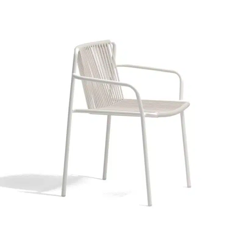 Tribeca armchair Pedrali available from DeFrae Contract Furniture Outside Chair Cream