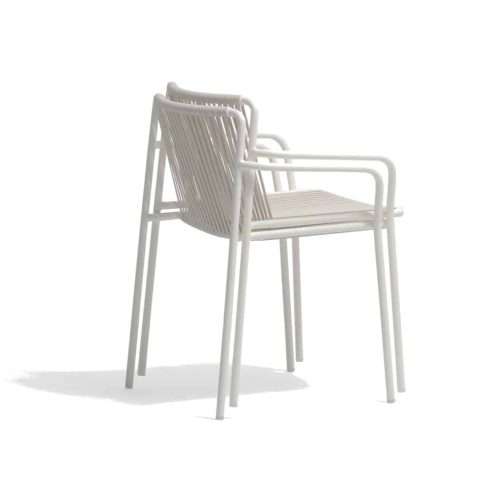 Tribeca armchair Pedrali available from DeFrae Contract Furniture Outside Chair Cream Stackable