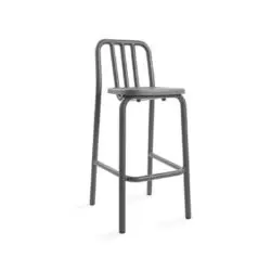 Tube bar stool available at DeFrae Contract Furniture anthracite charcoal grey