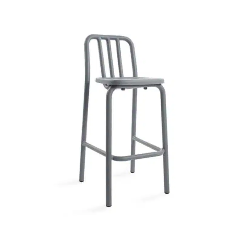 Tube bar stool available at DeFrae Contract Furniture grey