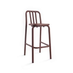 Tube bar stool available at DeFrae Contract Furniture red