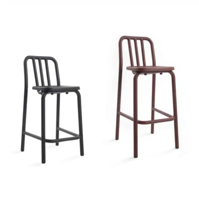 Tube bar stool available at DeFrae Contract Furniture sizes