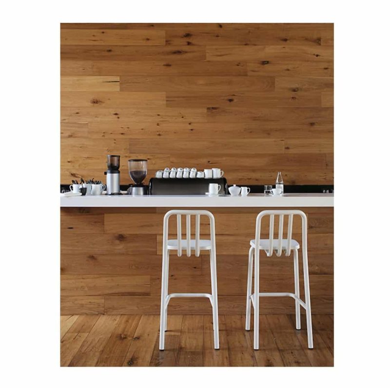 Tube bar stool available at DeFrae Contract Furniture white