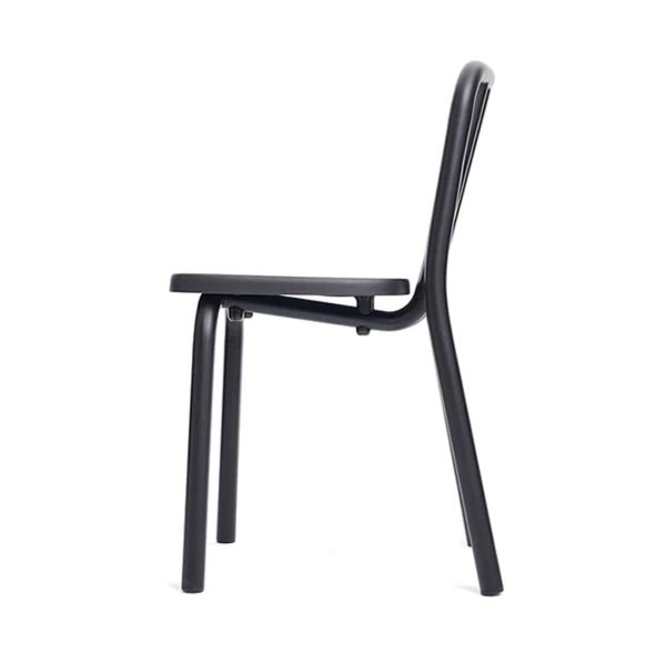 Tube side chair available at DeFrae Contract Furniture Black Mobles114