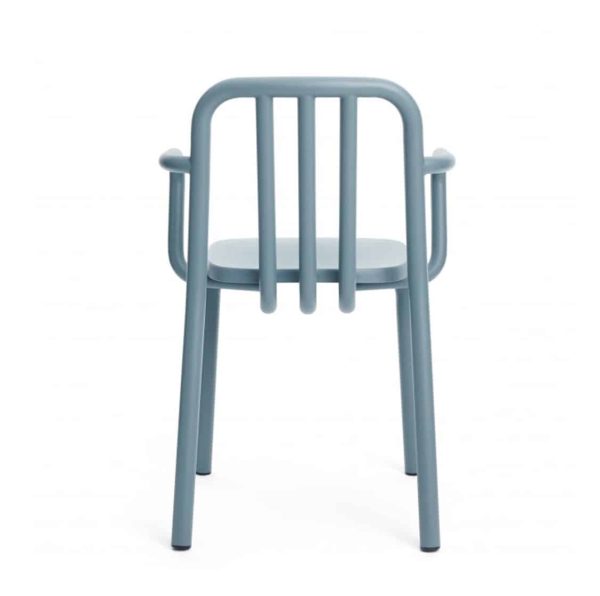 Tube side chair available at DeFrae Contract Furniture Mobles114