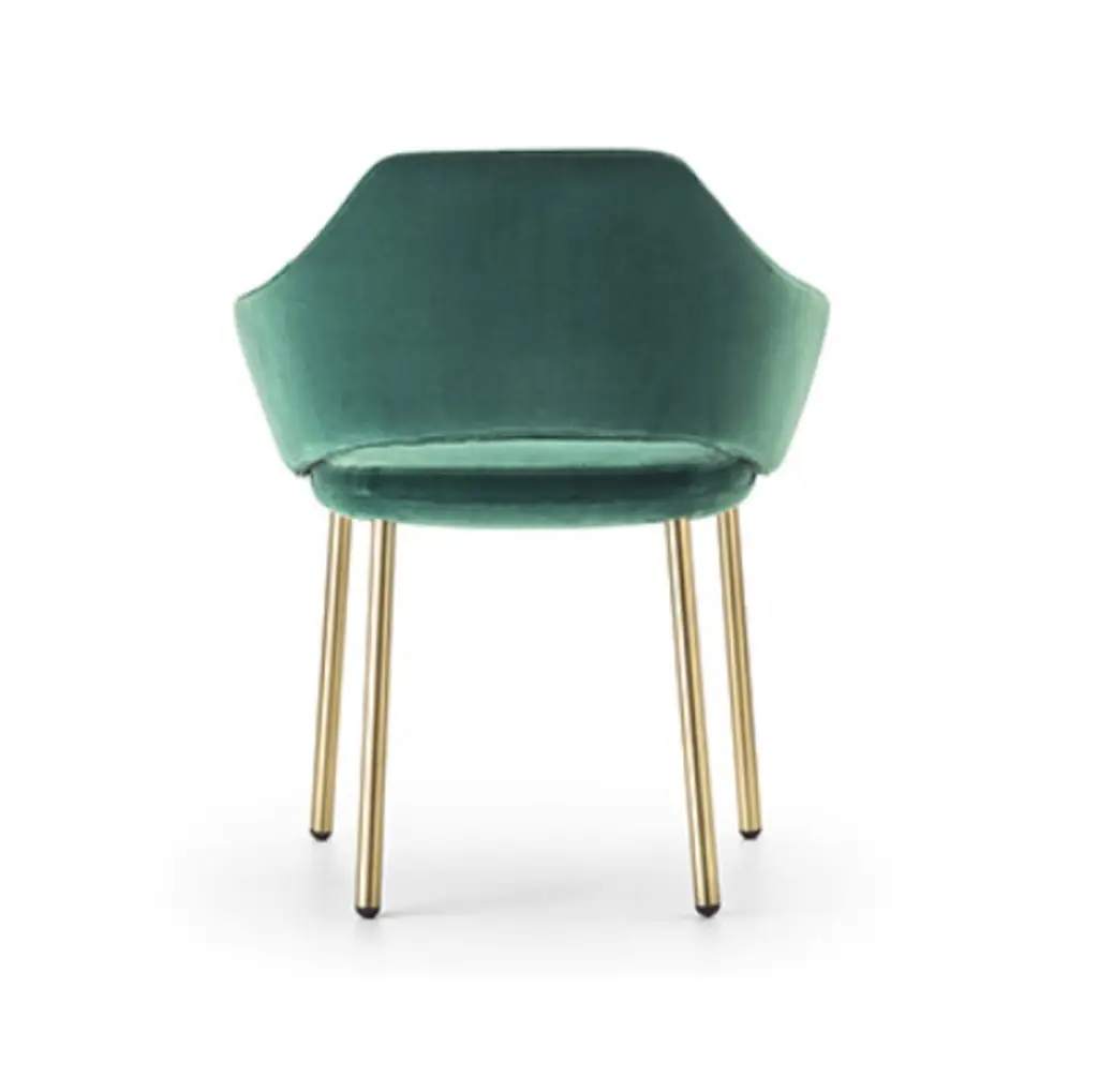 Vic Chair with brass copper legs Pedrali available from DeFrae Contract Furniture Green
