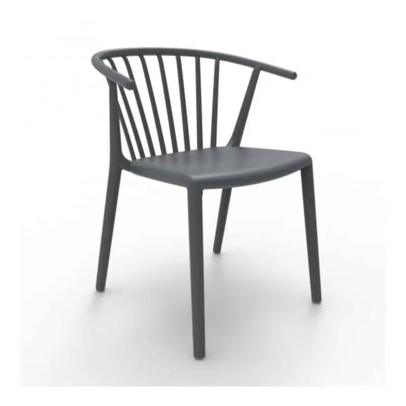 Wilson woody chair spindle back from DeFrae Contract Furniture Charcoal Grey