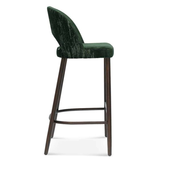 Alora Bar Stool Open Half Moon Back DeFrae Contract Furniture Head On View
