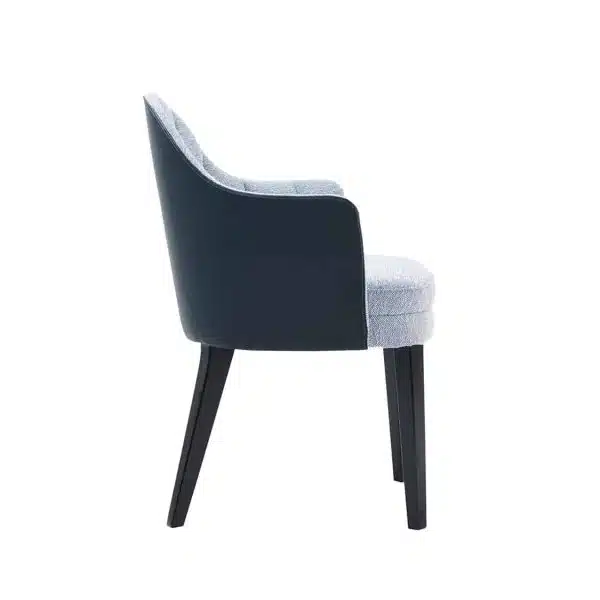 Corbetti Armchair Fluted Back X8 at DeFrae Contract Furniture Side View